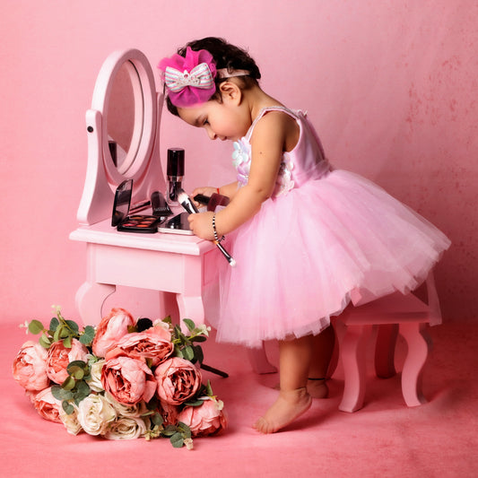 Baby Photoshoot Prop Princess Dressing Table Chair